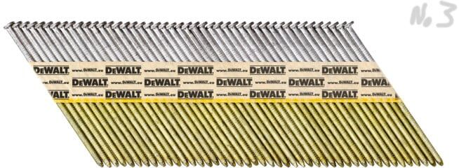 Clou en bande DNPT 2,8 x 63 mm DEWALT, anneau de 33 degrés, galvanisé à chaud (DNPT28R63HDZ)
