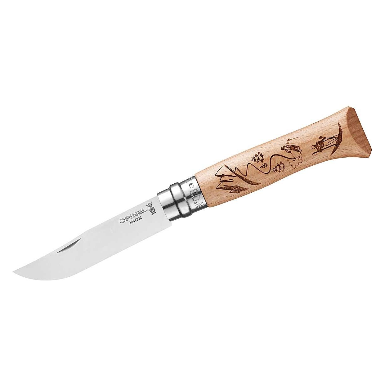 Opinel No 08 GRAVURE SKI Taschenmesser (8.50 cm) (2188)