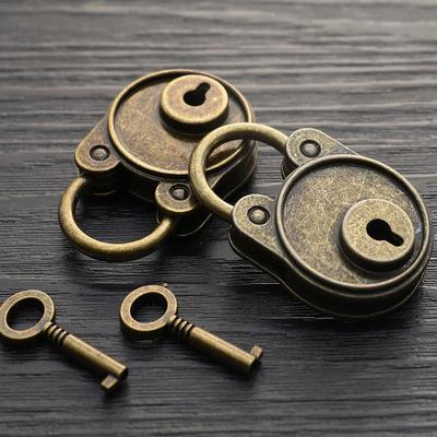 Vintage Chinese Padlock With Key For Luggage, Notebooks And Bags Vintage Chinese Padlock With Key For Luggage, Notebooks And Bags