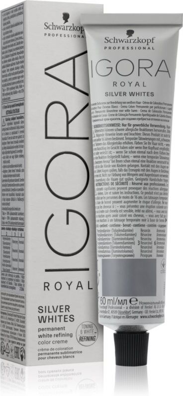 Schwarzkopf Professional IGORA Royal Absolutes SilverWhite demi-permanente Haartönung für garues und weißes Haar Farbton Dove Grey 60 ml