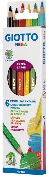 Etui 6 Crayons Giotto Méga
