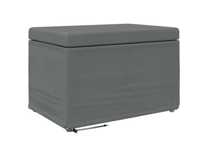 Makastle Hocker Dunkelgrau 61 x 41 x 40 cm Stoff und Pressholz