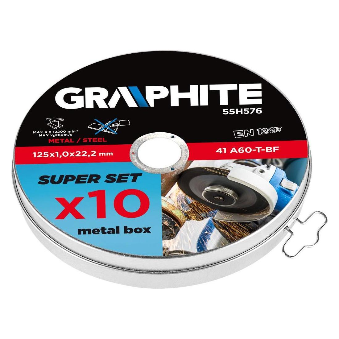 Topex Trennscheibe für Metall 125x1,0x22,2mm, 41 A60-T-BF, 10 Stk. (55H576) (55H576)
