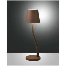 Fabas Luce Judy Akku Tischleuchte LED 1x3W Metall Rostbraun