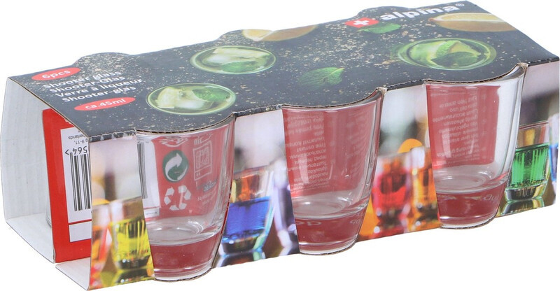 Alpina borrelglazen set - 6 stuks, 45 ml
