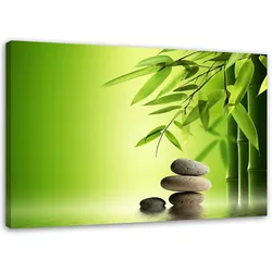 BILD Zen Steine und Bambus 60x40cm