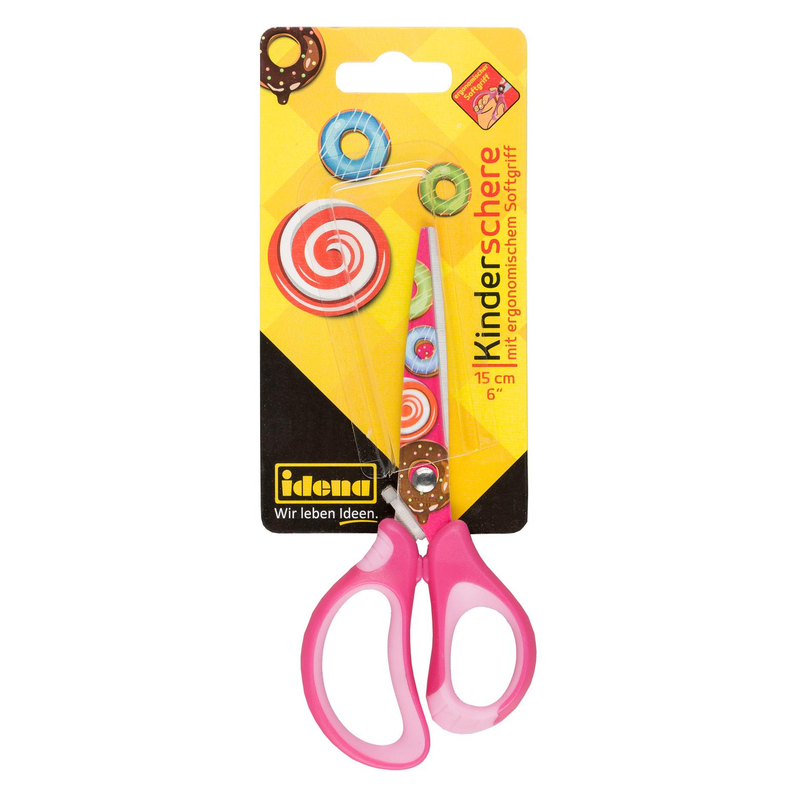 Idena Softschere 6" mit Donut-Motiv, rosa (15 cm) (22658070)
