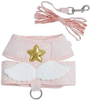 Uplift Essentials Kawaii Angel Wing Pet Vest Harness & Leash Set pink xl