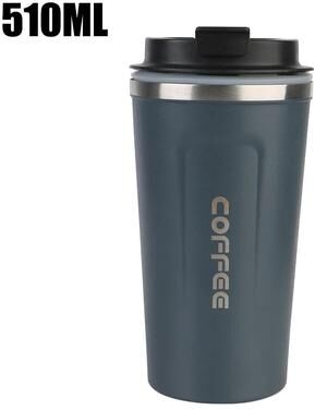 Uplift Picks Stainless Steel Travel Thermos Mug Leak Proof Double Wall Coffee Cup 380 ML 510 ML blue 510 Ml