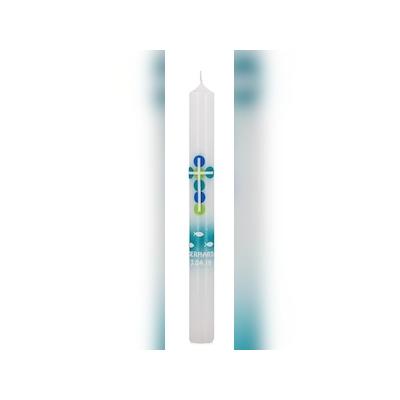 Wiedemann Kerzen Taufkerze verziert 400 x 40 mm, mit individueller Namensverzierung