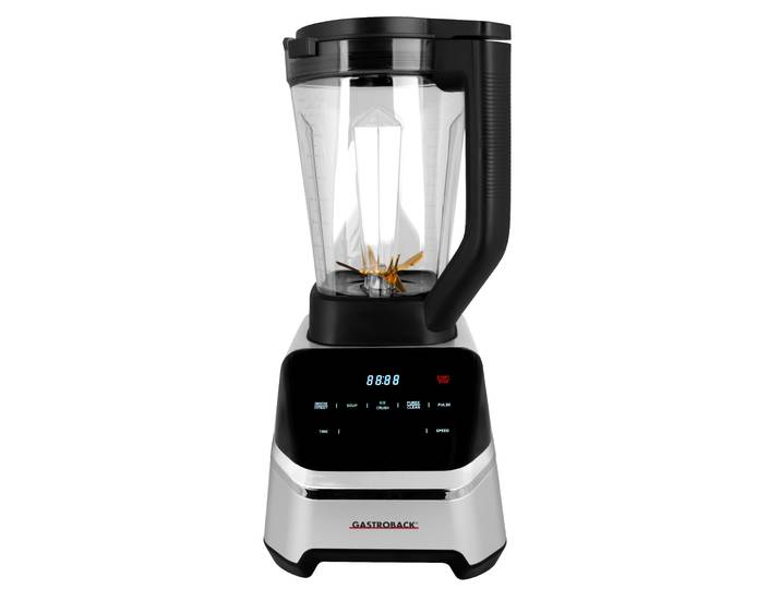 GASTROBACK Standmixer 40987, Design Multi-Power Mix & Soup , schwarz (silber, schwarz), B:23,8cm H:43cm T:19,8cm, Zerkleinerer, Standmixer