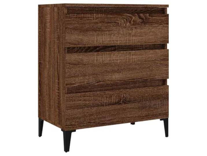 Kaorsrow Sideboard mit 3 Schubladen Eichen-Optik 60x35x70 cm Kompakter Beistellschrank mit 3 Schubladen für Schlafzimmer und Flur aus Robustem Holzwerkstoff