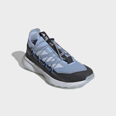 Wanderschuh ADIDAS TERREX "VOYAGER 21 TRAVEL", Damen, Gr. 40, glow blau, crystal sky, carbon, Synthetik, Textil, Schuhe Wanderschuh