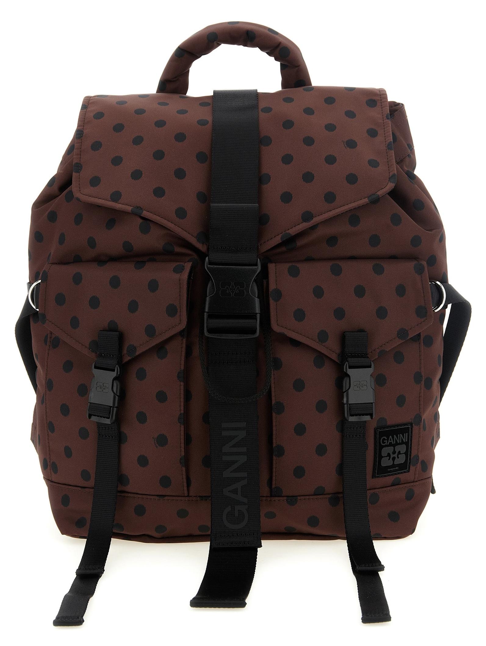 Ganni Rucksack aus Polyamid in Braun