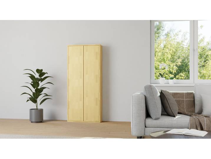 Adaptez le design de votre étagère haute sur mesure Hêtre Naturel huilé