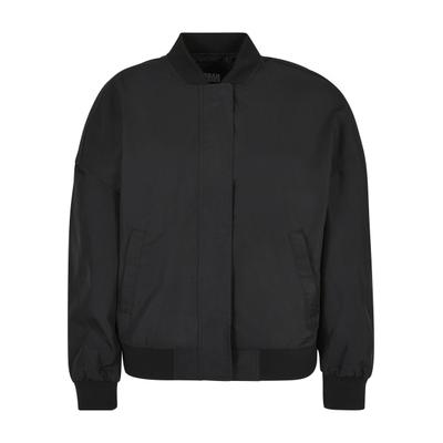 Bomberjacke URBAN CLASSICS "Urban Classics Damen", Damen, Gr. S, schwarz, 100% Polyester, unifarben, normal, Rundhals, Jacken Bomberjacke
