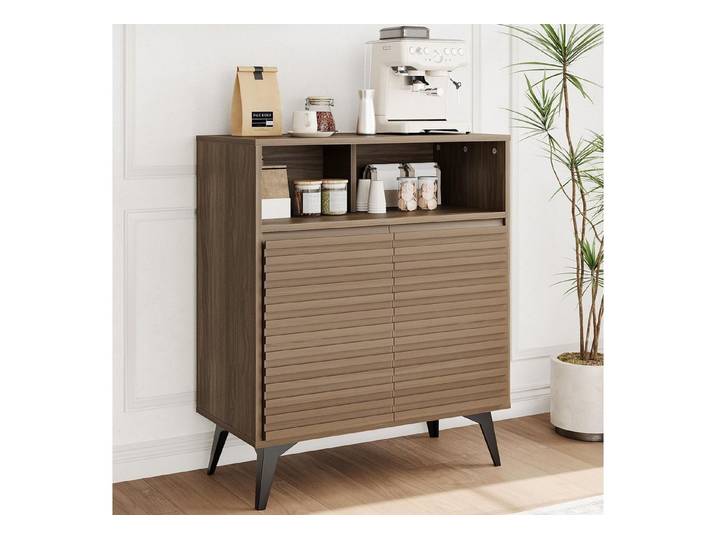 GarveeMore Buffet Sideboard Buffet Schrank mit Aufbewahrung mit verstellbaren Regalen