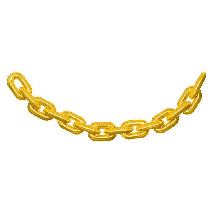 Partydeco Foil balloon garland Chain, gold (1 pkt / 14 pc.) (14 Stk.) (39405801)