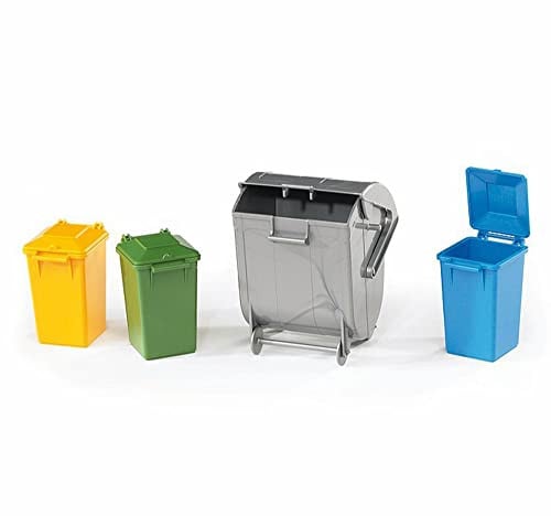 Bruder 02607 Accessoireset voor afvalcontainers, 4 stuks