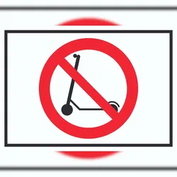 HB-Druck E- Scooter Abstellen verboten Symbol Schild Elektro -Tretroller Roller A5 (148x210mm)