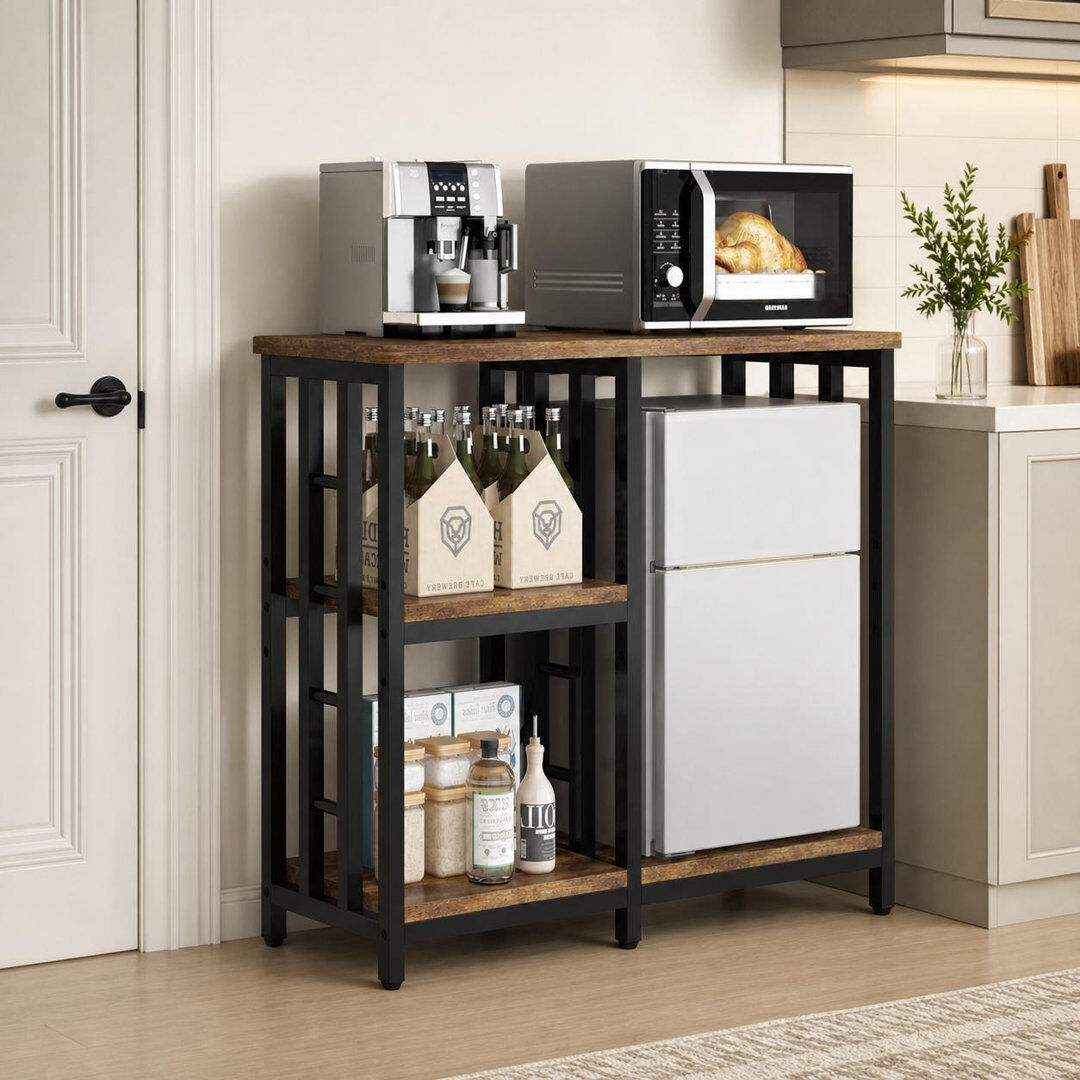 Rio 107 cm W Iron Shelving Unit 80cm H X 107cm W X 42cm D