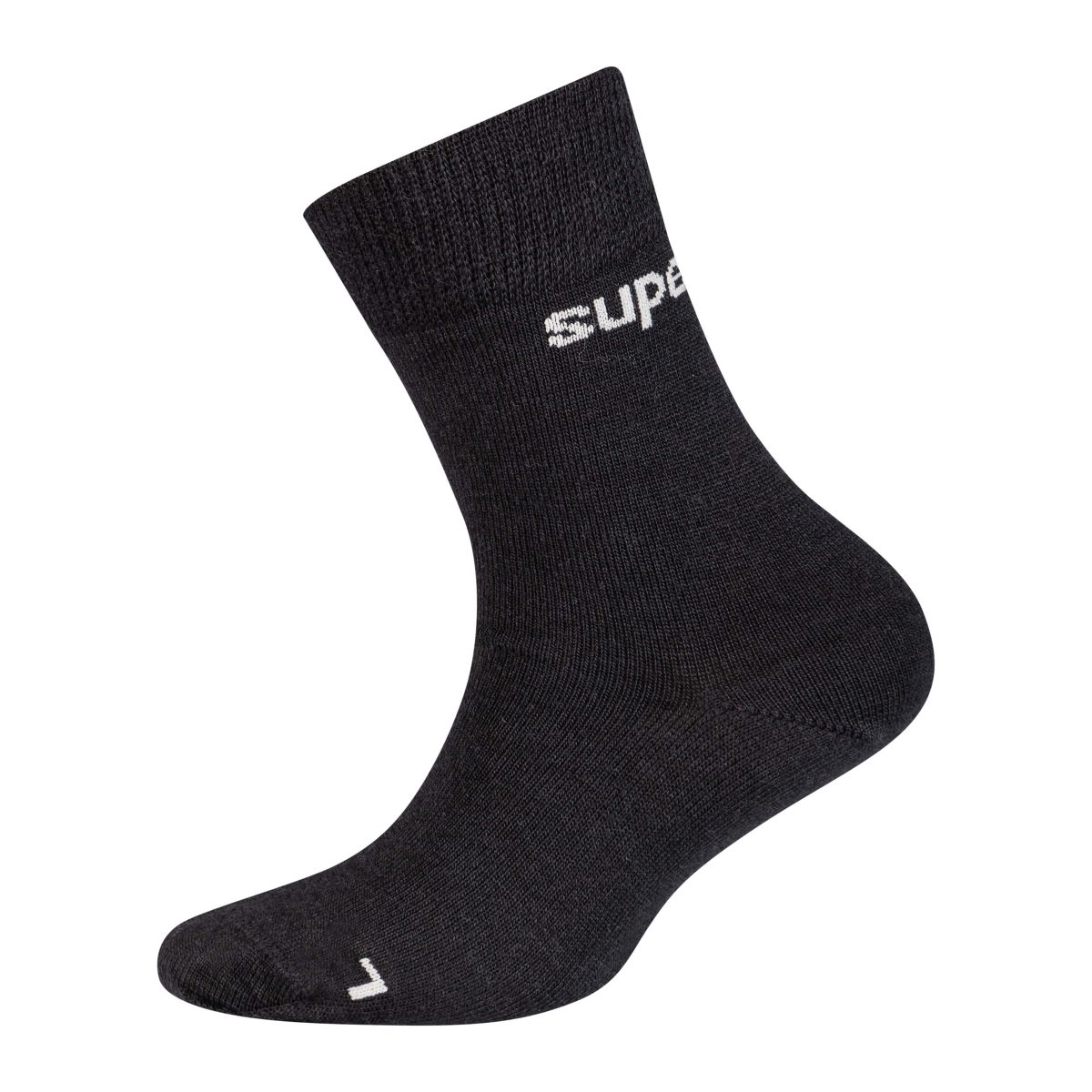 Super.Natural Kids ALL DAY Socks 2-PACK jet black/vapor grey (S15) 19-22 SNA001640S151922