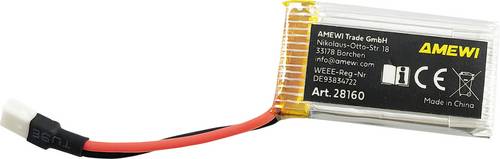 Amewi Modellbau-Akkupack (LiPo) 3.7V 300 mAh Zellen-Zahl: 1 Softcase JST