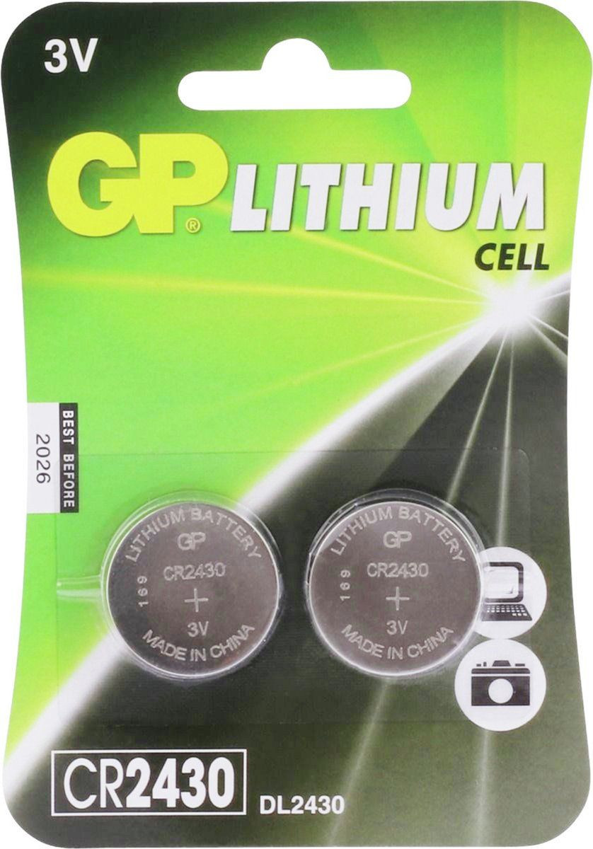 GP Lithium CR2430 Knoopcelbatterijen 3 Volt - 2 stuks