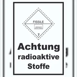 HB-Druck Schild spaltbare Stoffe Fissile hochkant A5 (148x210mm)