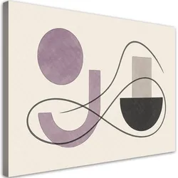 LEINWANDBILD Geometrische Formen Violett 90x60cm