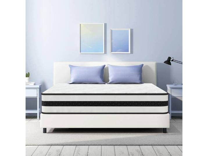 Matelas 140x190 cm Noyau à Ressorts ensachés Niveau de fermeté H3/Matelas Ergonomique à 7 Zones Hauteur 28 cm