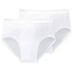 Schiesser 2P Essentials Double Ribbed Sportslip Weiß Baumwolle X-Large Herren