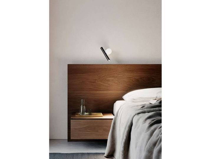 Doi Wandleuchte 3000K Black/Ribbed White - Luceplan - Wohnzimmer - Aluminium