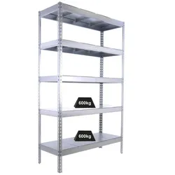 PROREGAL Schwerlastregal METAL BEAST FIVE | HxBxT 200x150x45cm | Fachlast 600kg | Verzinkt | Standregal Metallregal Lagerregal