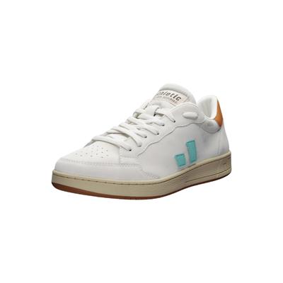 Sneaker ETHLETIC "Jesse", Damen, Gr. 36, weiß (chalk weiß, holiday grün), Obermaterial: 55% Polyurethan, 45% Polyester. Futter: 100% Polyester. Decksohle: 100% Polyester. Sohle: Naturkautschuk, Schuhe Sneaker, recycled Produkt