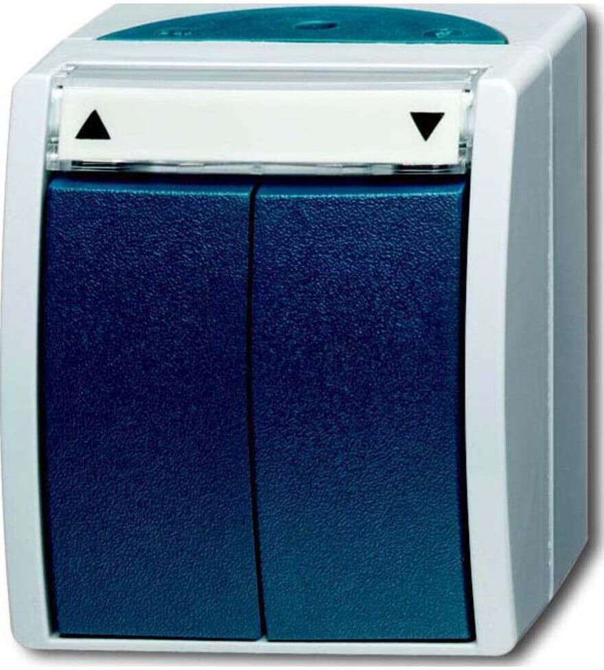 Busch-Jaeger Jalousietaster AP m.Beschriftungsbogen 2621/4 W-53 (2CKA001442A0469)