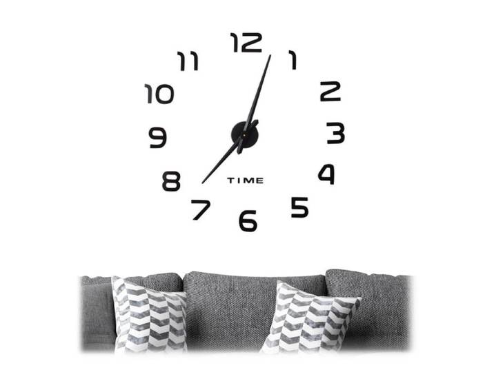 Relaxdays Horloge murale DIY à coller chiffres 3D