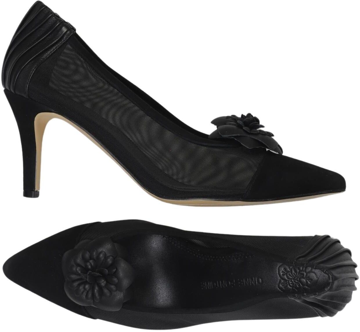 Anne Fontaine Damen Pumps, Schwarz, Gr. EU 39, Leder - Second Hand