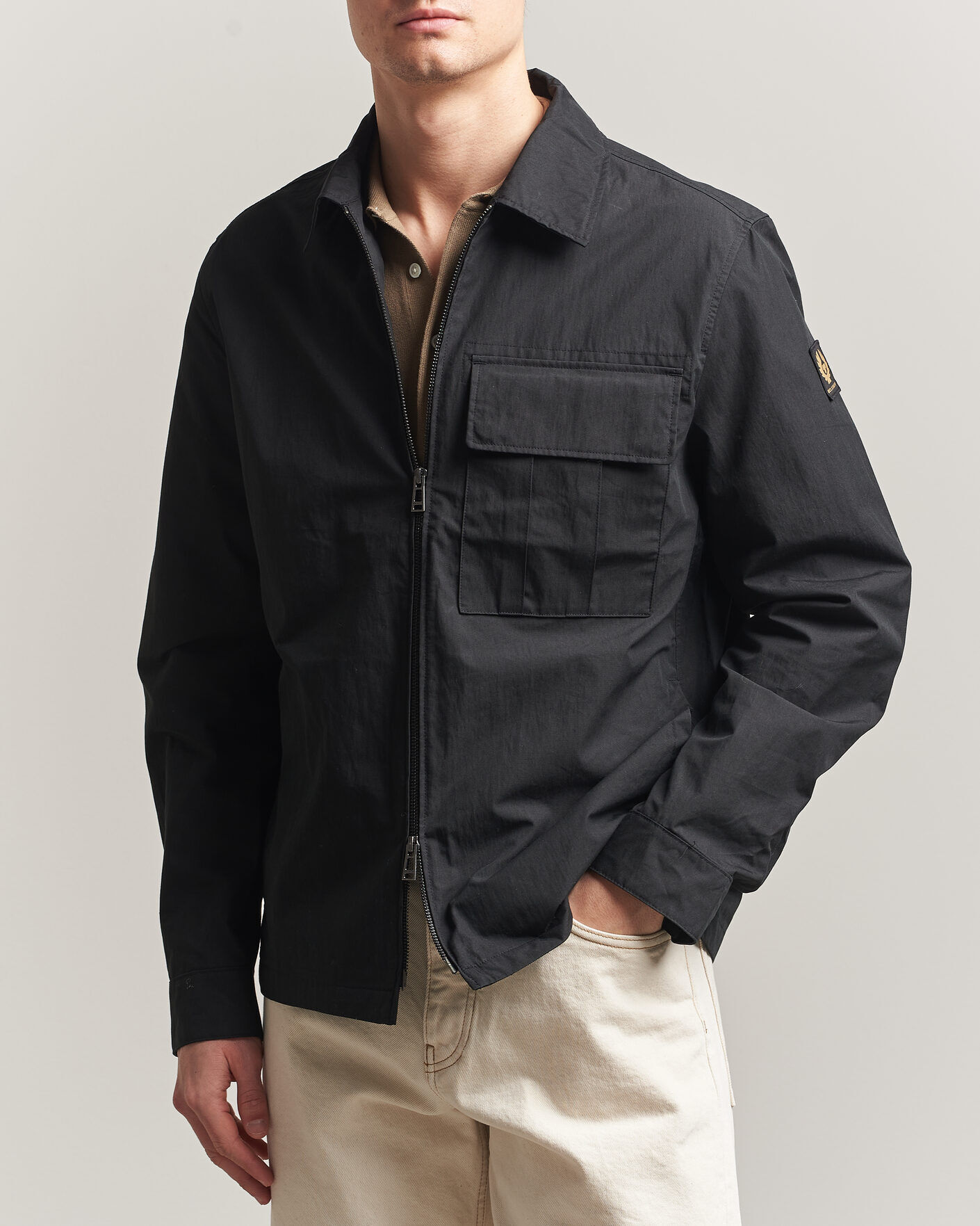 Belstaff Cargo Overshirt Black men L Sort