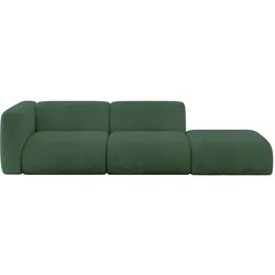 SOFA Ottomane Links MIRA-S3 296x89x70 Grün Cord