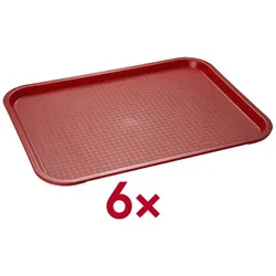 APS Serviertablett 35 x 27 cm rot rot, 35x2x27 cm