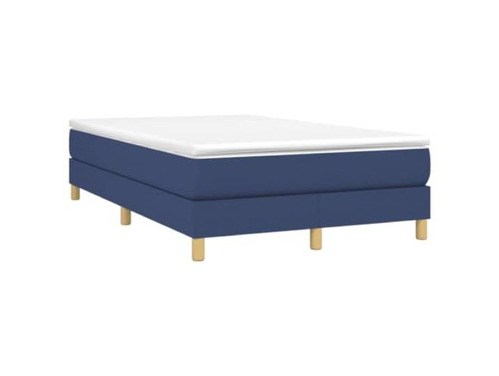 PUGYNBK Boxspringbett mit Stoffmatratze, Blau, 120 x 190 cm Gefederte Federn, mittelfeste Halterung, Lattenrost enthalten, atmungsaktiv
