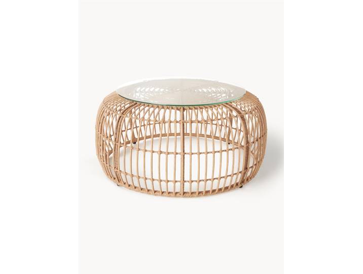 Table basse ronde avec plateau en verre Costa