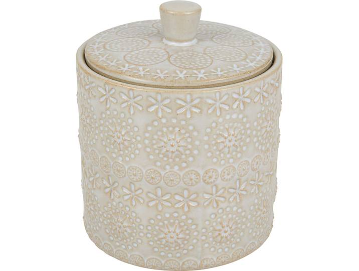 Beige Relief Baumwollkasten