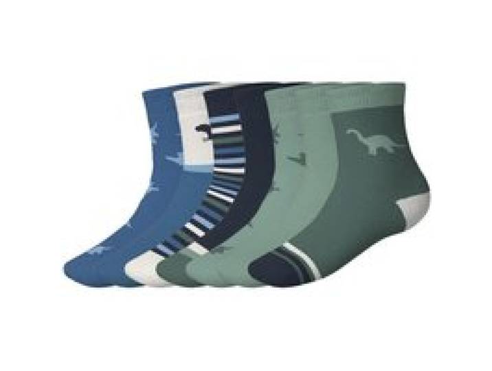 LUPILU® Chaussettes bébé, 7 pièces (bleu/gris/bleu marine, 19-22)