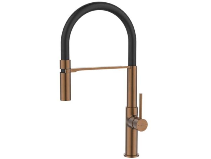 Essebagno Magneto Küchenarmatur mit beweglicher Brause aus gebürstetem Kupfer