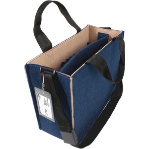 Sigel Laptoptasche Desk Sharing Bag Bicolor M, blau / beige, 100% recycelter Filz, bis 15,4 Zoll