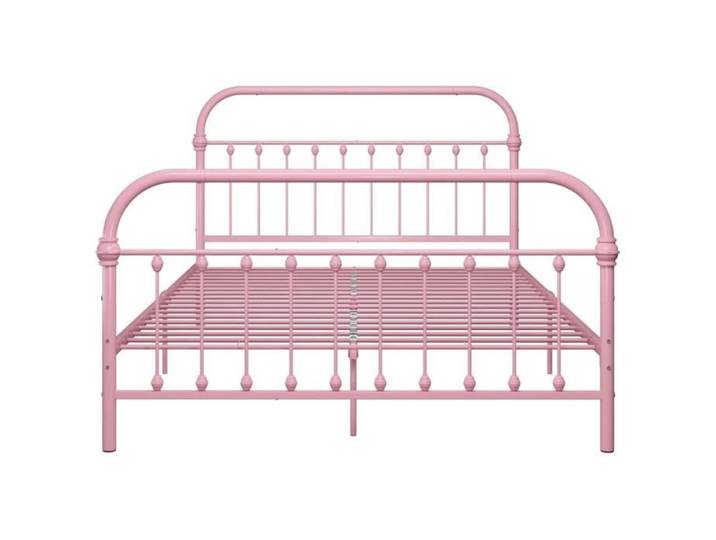 120x200cm Lit 1 personne Jill - Cadre de lit Rose Métal FR3864