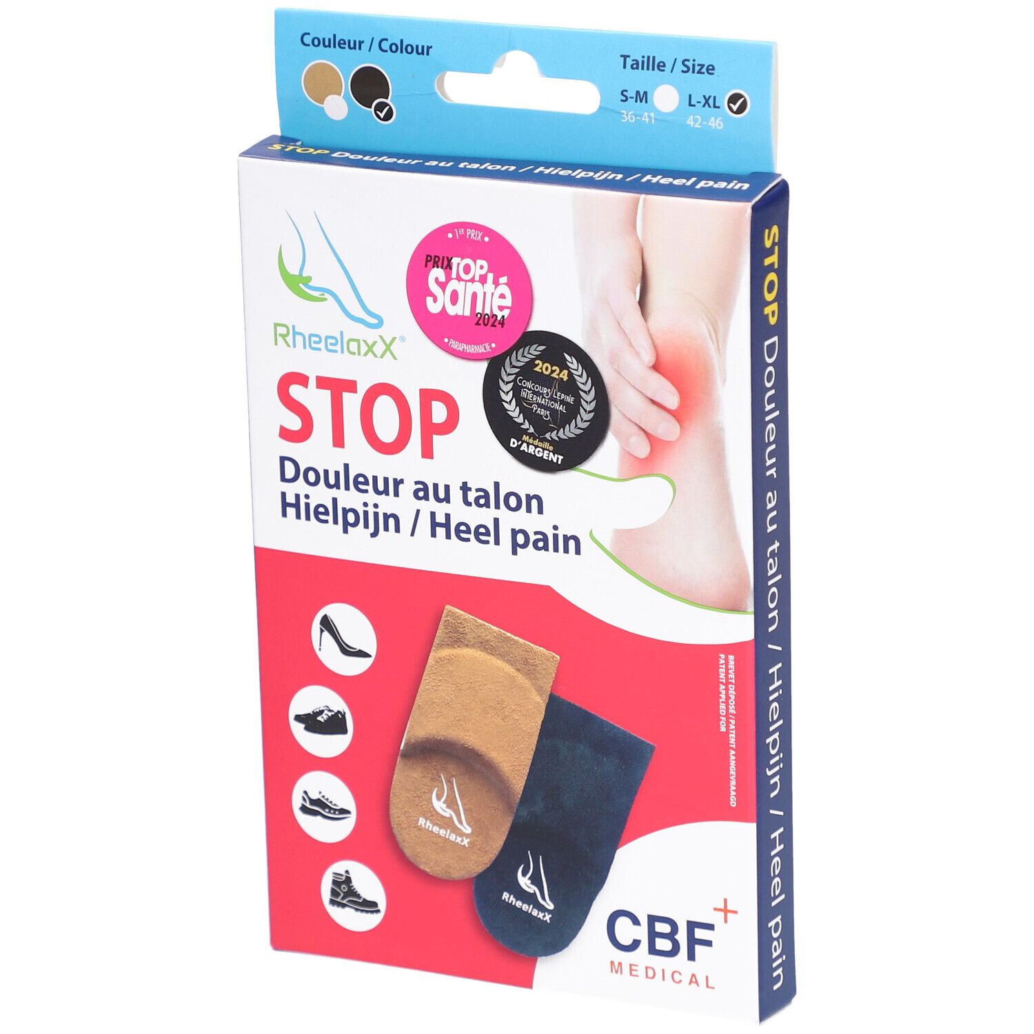 Rheelaxx Stop Heelpijn L-Xl Zwart 1 St Einlagen
