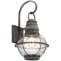 Elstead Lighting, Gartenbeleuchtung, Bridge Point Aussen-Wandleuchte E27 51cm Verwittertes Zink IP44 (E27, IP44)